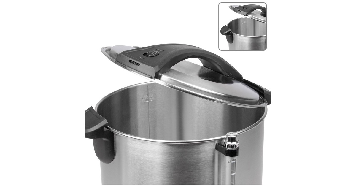 ProfiCook Heißgetränkeautomat PC-HGA 1196, Einkochautomat(edelstahl/schwarz, 7 Liter)