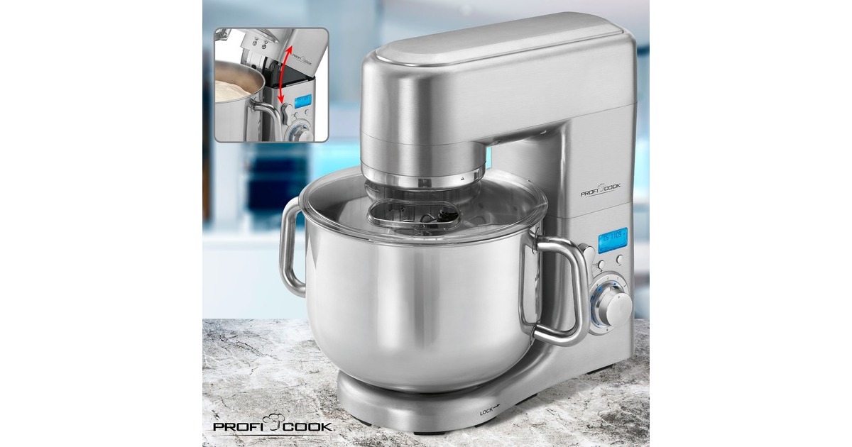 ProfiCook Knetmaschine PC-KM 1096, Küchenmaschine(edelstahl, 1.500 Watt)