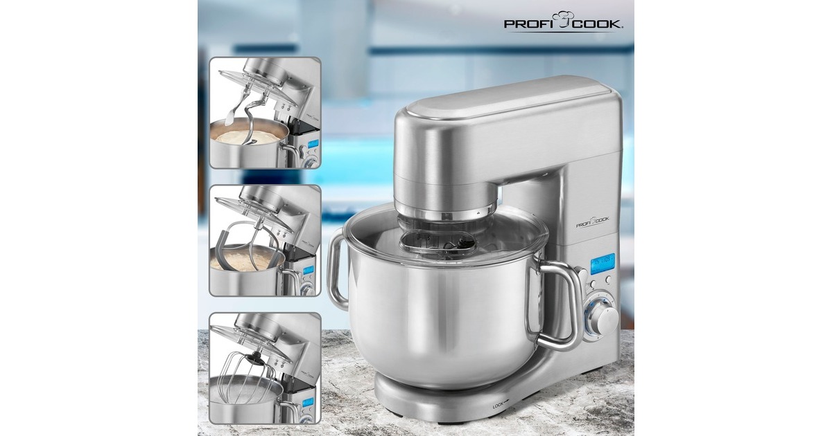 ProfiCook Knetmaschine PC-KM 1096, Küchenmaschine(edelstahl, 1.500 Watt)