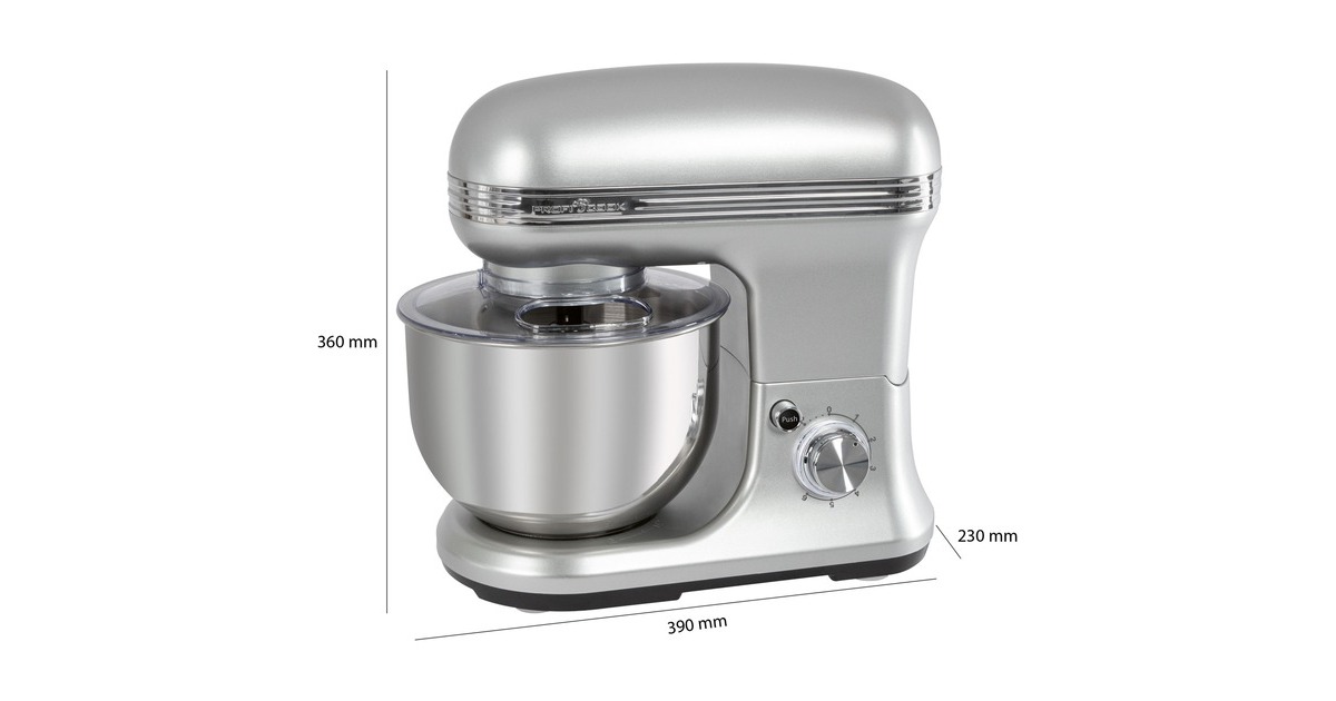 ProfiCook Knetmaschine PC-KM 1222 W, Küchenmaschine(silber, 1.200 Watt, inkl. Küchenwaage )