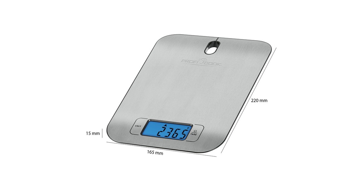 ProfiCook Knetmaschine PC-KM 1222 W, Küchenmaschine(silber, 1.200 Watt, inkl. Küchenwaage )