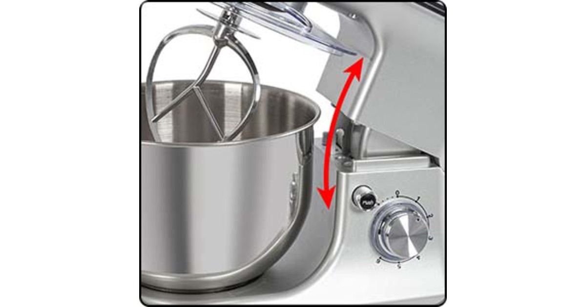 ProfiCook Knetmaschine PC-KM 1222 W, Küchenmaschine(silber, 1.200 Watt, inkl. Küchenwaage )