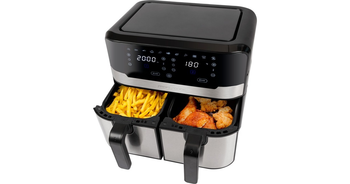 ProfiCook PC-FR 1242 H, Heißluftfritteuse(schwarz/edelstahl)