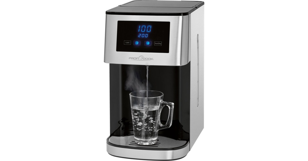 ProfiCook PC-HWS 1145 Heißwasserspender, Wasserkocher(edelstahl/schwarz)