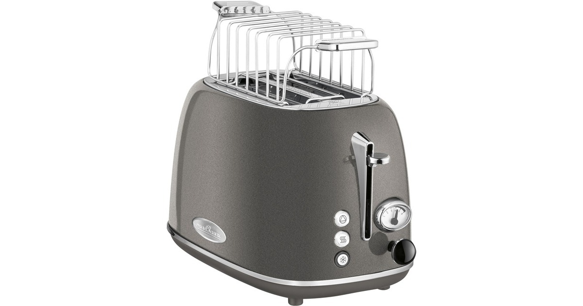 ProfiCook Toaster Vintage PC-TA 1193(anthrazit/chrom, 815 Watt, für 2 Scheiben Toast)