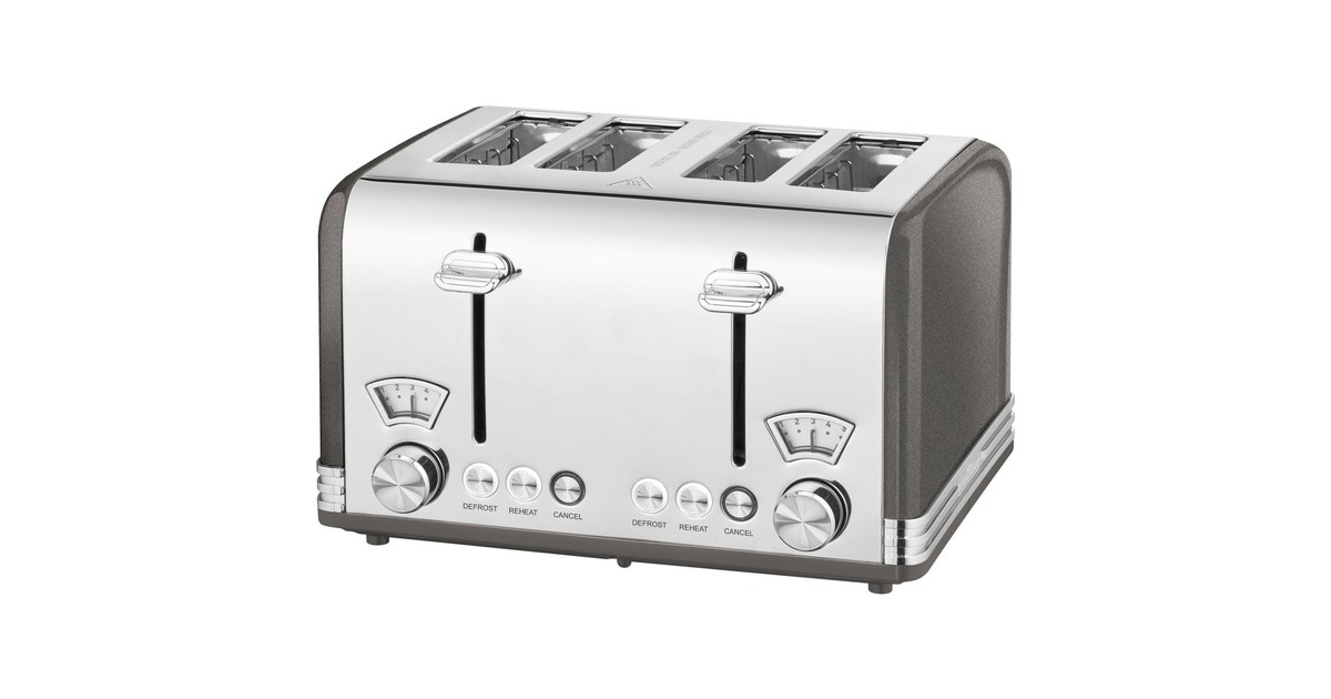 ProfiCook Toaster Vintage PC-TA 1194(anthrazit/chrom, 1.630 Watt, für 4 Scheiben Toast)
