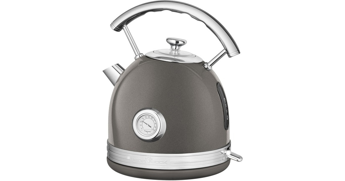 ProfiCook Vintage PC-WKS 1192, Wasserkocher(grau/chrom, 1,7 Liter)
