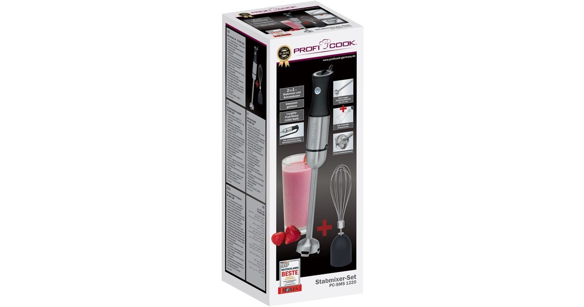 ProfiCook2in1 Stabmixer-Set PC-SMS 1220(edelstahl/schwarz)