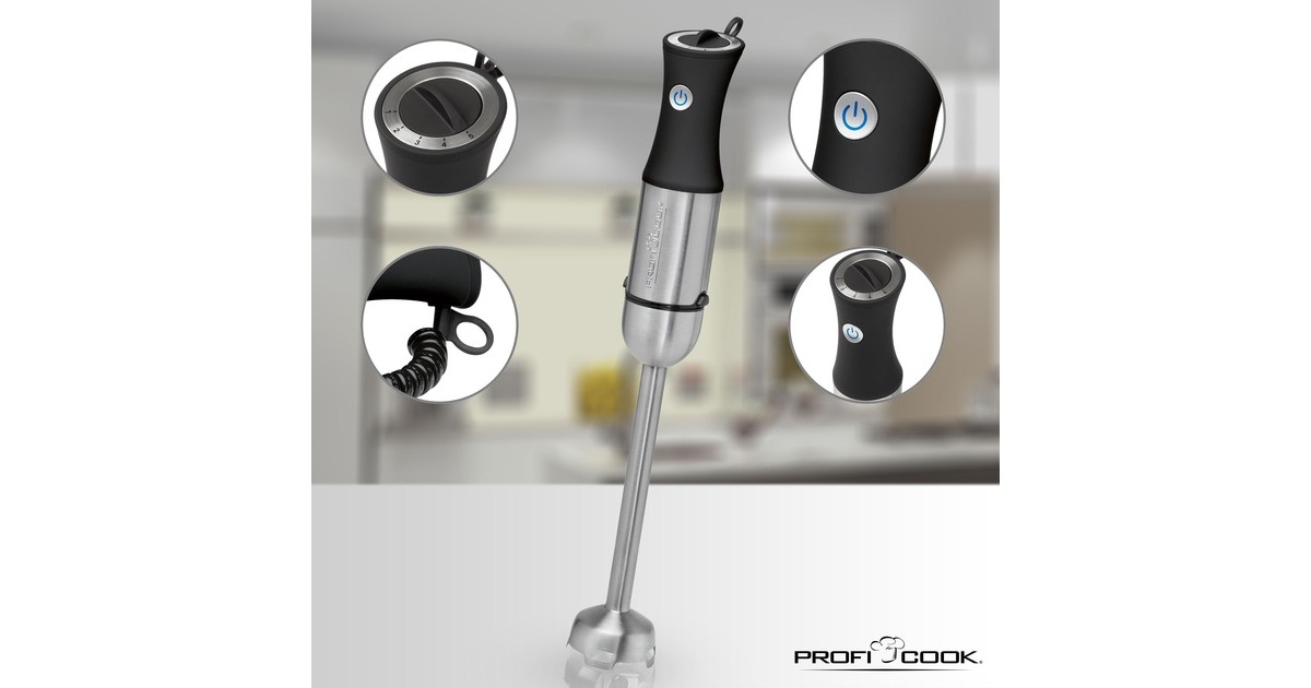 ProfiCook2in1 Stabmixer-Set PC-SMS 1220(edelstahl/schwarz)