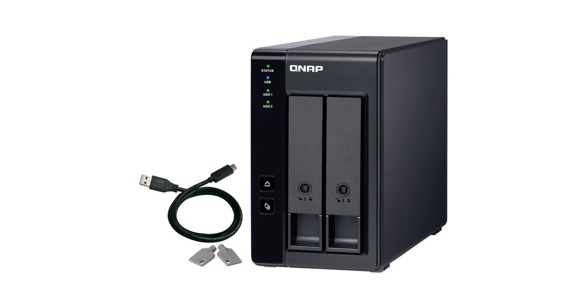 QNAP TR-002 Erweiterungsgehäuse, Laufwerksgehäuse(schwarz, RAID-Unterstützung)