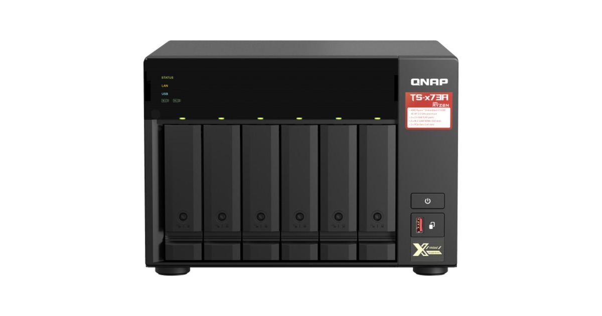 QNAP TS-673A-8G, NAS(schwarz/grau)