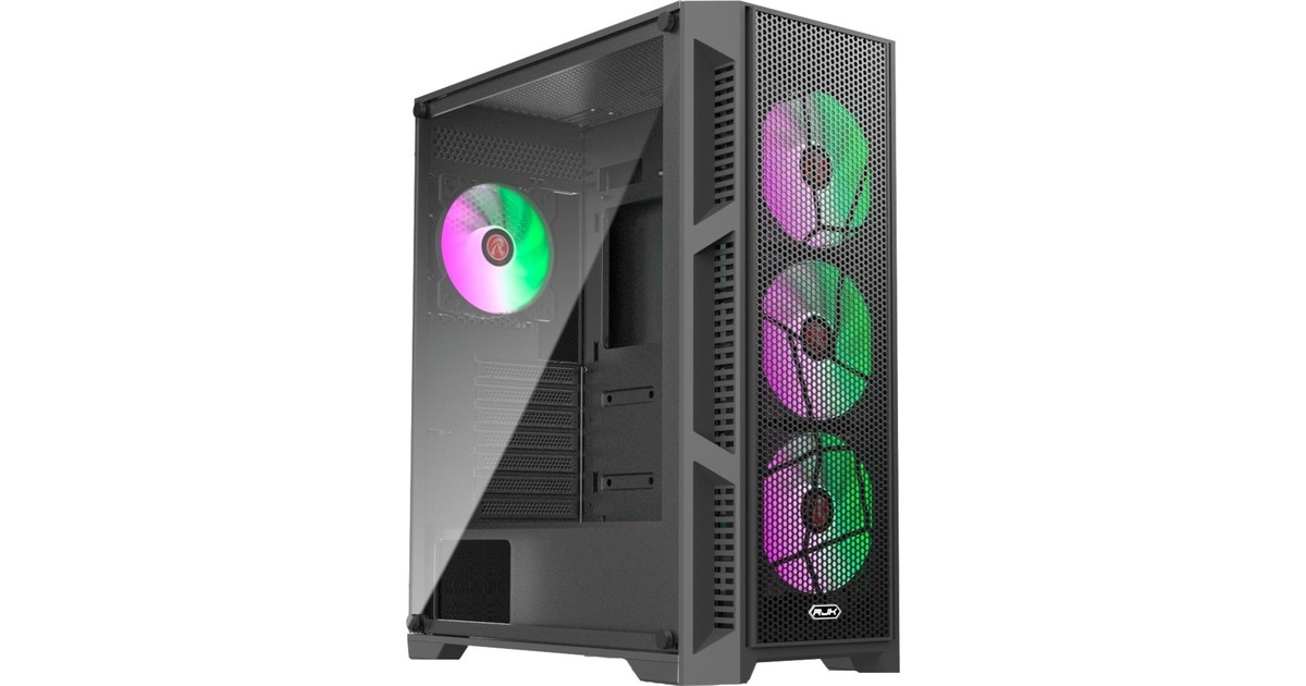 RAIJINTEK Arcadia III MS4, Tower-Gehäuse(schwarz, Tempered Glass)
