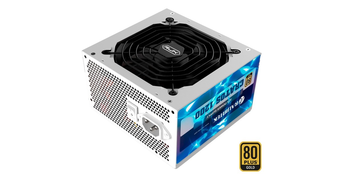 RAIJINTEK CRATOS 1200 WHITE, PC-Netzteil(weiß, Kabel-Management, 1200 Watt)