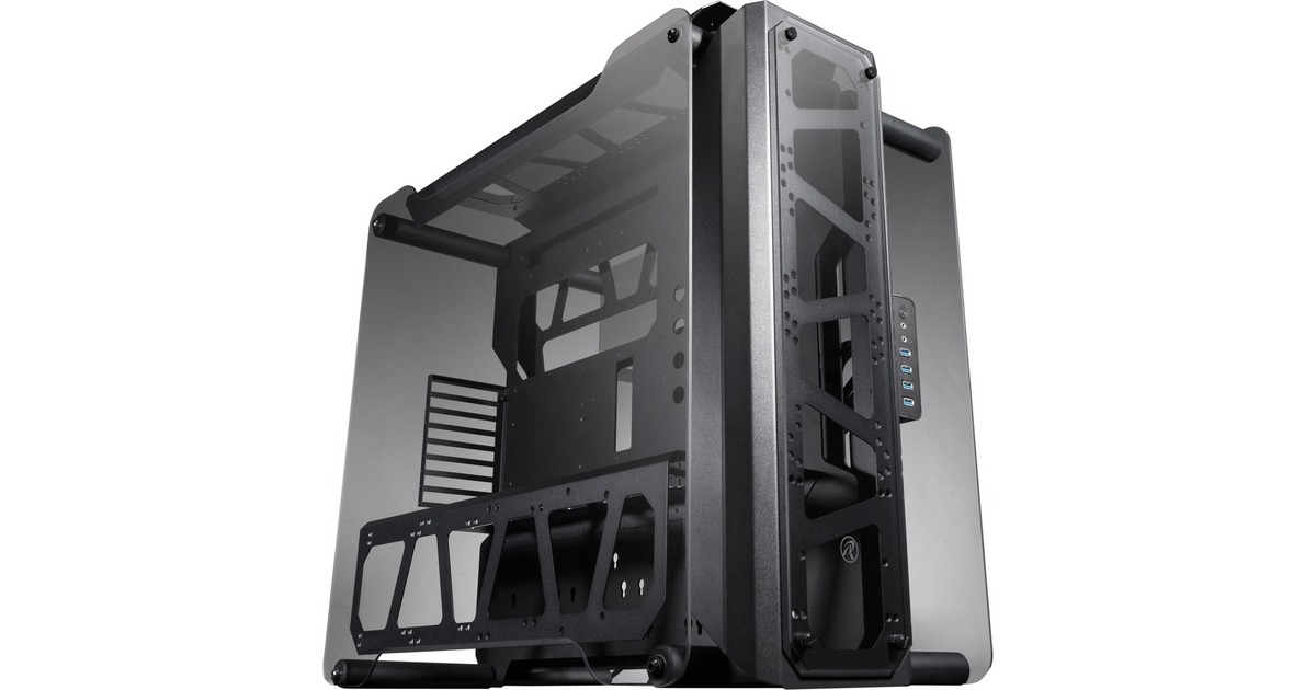 RAIJINTEK ENYO, Bench/Show-Gehäuse(schwarz, Tempered Glass, Outlet)