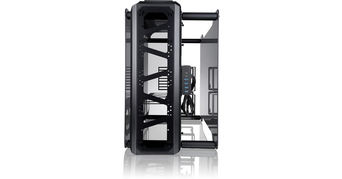 RAIJINTEK ENYO, Bench/Show-Gehäuse(schwarz, Tempered Glass)