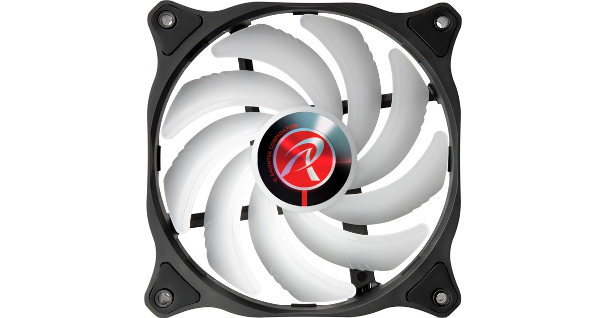 RAIJINTEK EOS 12 RBW ADD -3 120x120x25, Gehäuselüfter(schwarz/transparent, 3 Stück,inkl. ARGB-Hub und Fernbedienung)