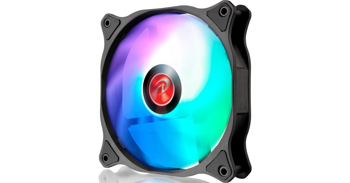 RAIJINTEK EOS 12 RBW ADD -3 120x120x25, Gehäuselüfter(schwarz/transparent, 3 Stück,inkl. ARGB-Hub und Fernbedienung)