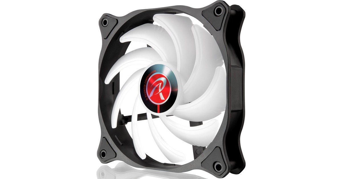 RAIJINTEK EOS 12 RBW ADD -3 120x120x25, Gehäuselüfter(schwarz/transparent, 3 Stück,inkl. ARGB-Hub und Fernbedienung)