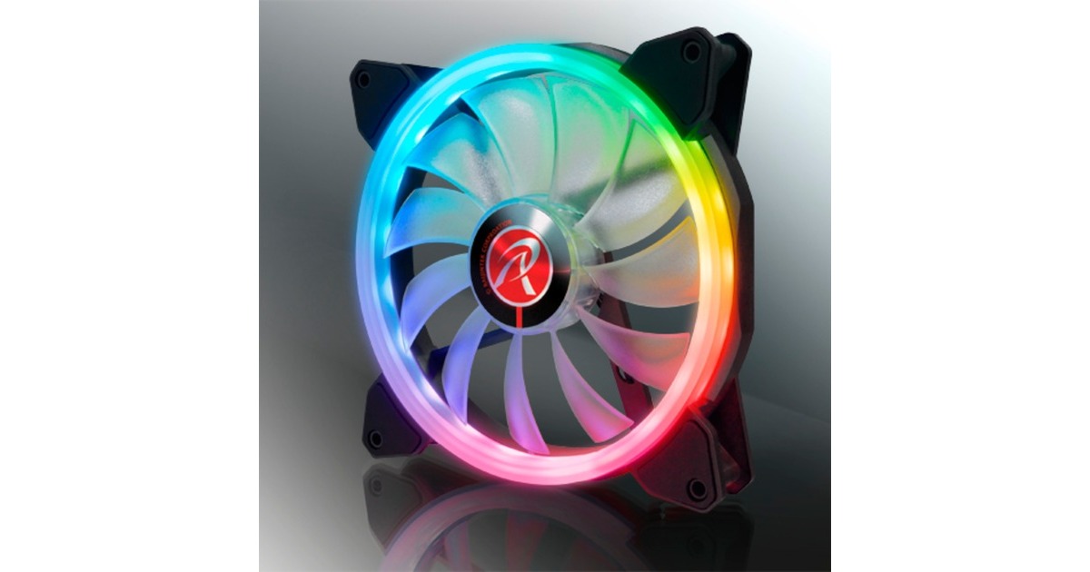 RAIJINTEK IRIS 14 RBW ADD-3, Gehäuselüfter(schwarz, 3 Lüfter, mit Controller und Fernbedienung)