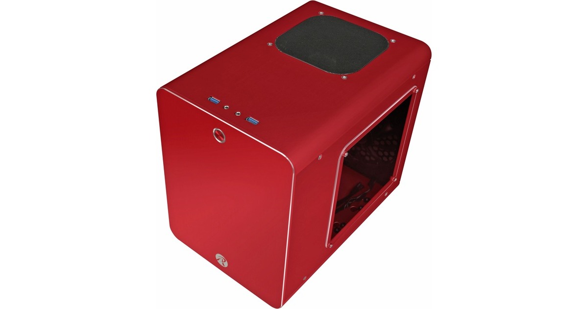 RAIJINTEK METIS PLUS, Tower-Gehäuse(rot, Seitenteil aus Acryl)