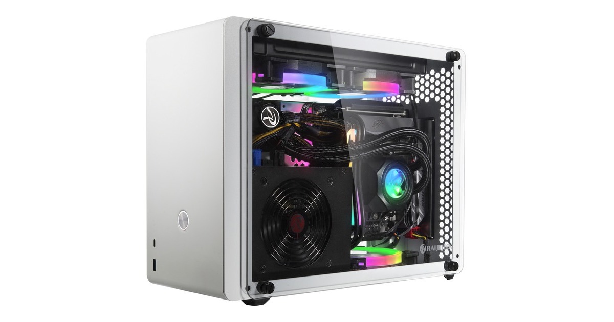 RAIJINTEK OPHION EVO WHITE, Tower-Gehäuse(weiß, Tempered Glass)