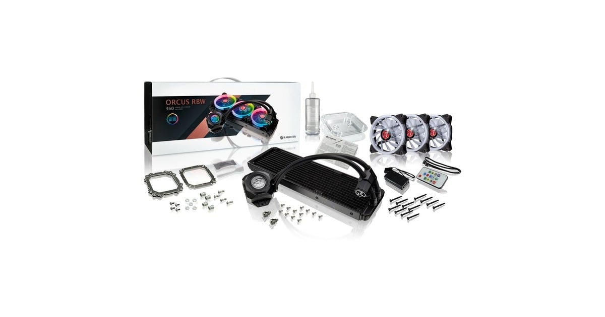 RAIJINTEK ORCUS 360 RBW 360mm, Wasserkühlung(schwarz, nachfüllbar)