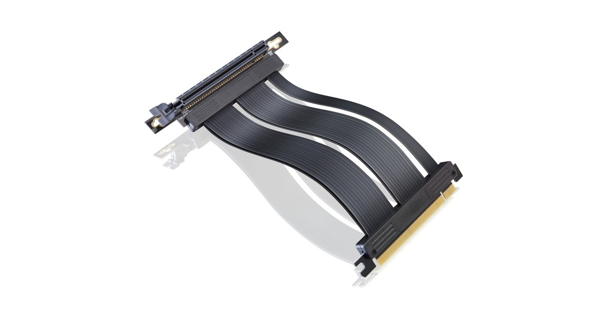 RAIJINTEK PAXX G4 Cable, Gen 4.0 Riser Kabel, Verlängerungskabel(schwarz, 20cm)
