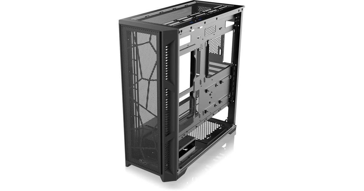 RAIJINTEK PONOS ULTRA MS4, Tower-Gehäuse(schwarz, Seitenteil aus Tempered Glass)