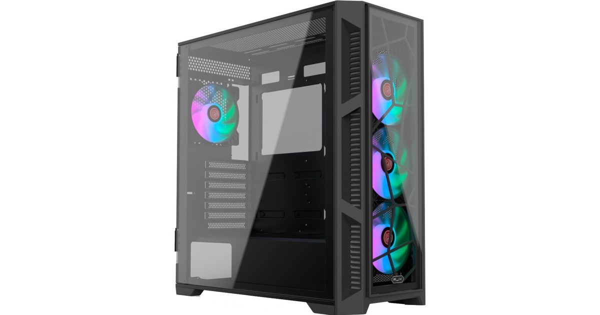 RAIJINTEK PONOS ULTRA TG4, Tower-Gehäuse(schwarz, Front und Seitenteil aus Tempered Glass)