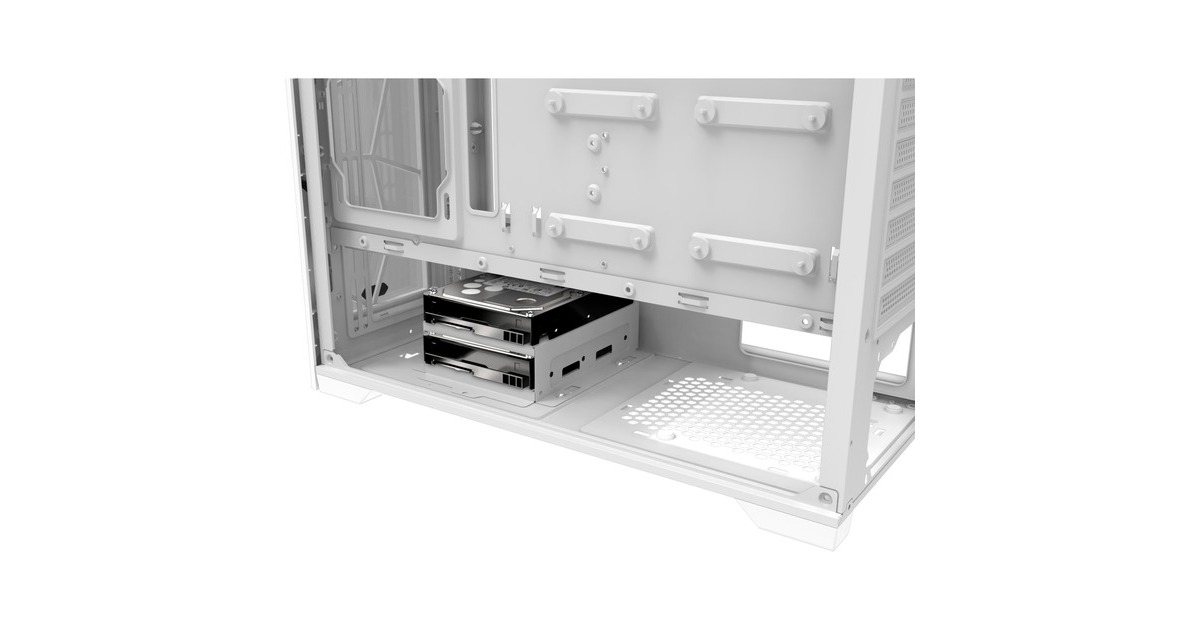 RAIJINTEK PONOS ULTRA WHITE MS4, Tower-Gehäuse(weiß, Seitenteil aus Tempered Glass)