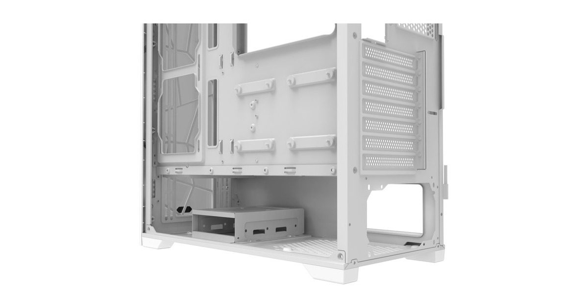 RAIJINTEK PONOS ULTRA WHITE MS4, Tower-Gehäuse(weiß, Seitenteil aus Tempered Glass)