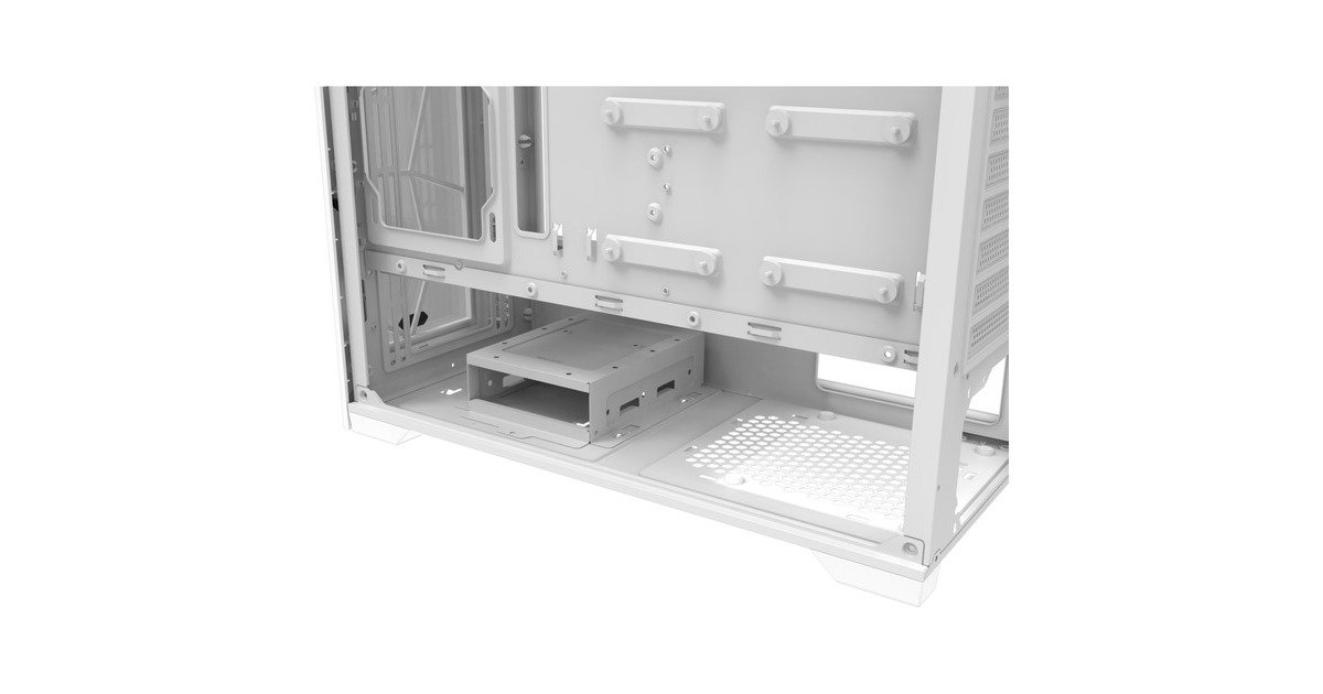 RAIJINTEK PONOS ULTRA WHITE MS4, Tower-Gehäuse(weiß, Seitenteil aus Tempered Glass)