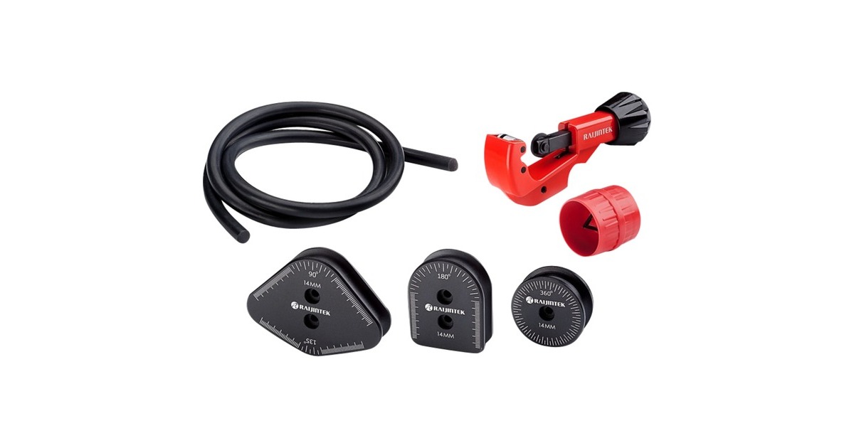 RAIJINTEK RAI-BT - Bending Kit für 14mm Tubes, Rohrbieger(schwarz/rot, 6-teiliges Set)