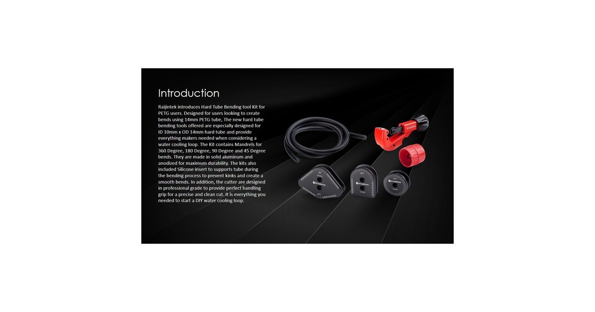 RAIJINTEK RAI-BT - Bending Kit für 14mm Tubes, Rohrbieger(schwarz/rot, 6-teiliges Set)