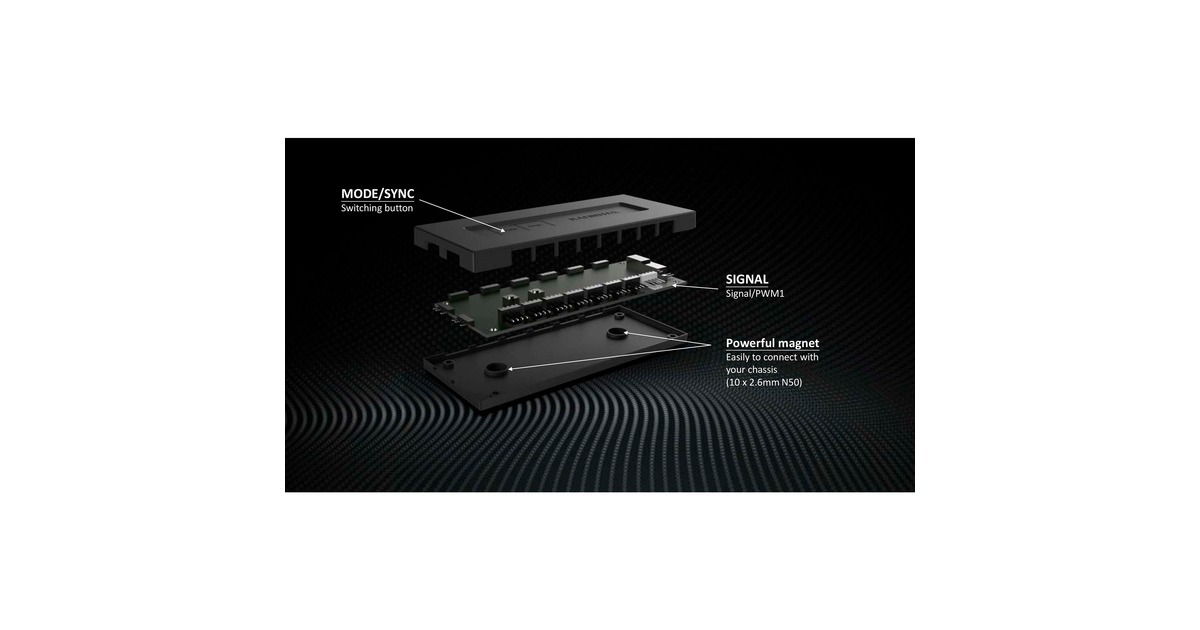 RAIJINTEK RJK 5V DRGB-PWM Control Hub , Lüftersteuerung(schwarz)