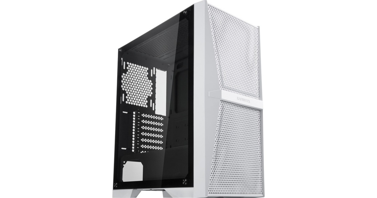 RAIJINTEK SILENOS MS PRO, Tower-Gehäuse(weiß, Version mit ARGB-Lüfter, Tempered Glass)