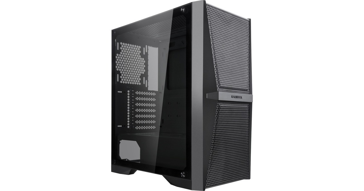 RAIJINTEK SILENOS MS, Tower-Gehäuse(schwarz, Version ohne Lüfter, Tempered Glass)