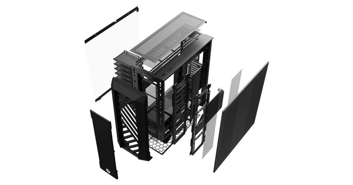 RAIJINTEK Zofos Ultra, Big-Tower-Gehäuse(schwarz/schwarz (matt))