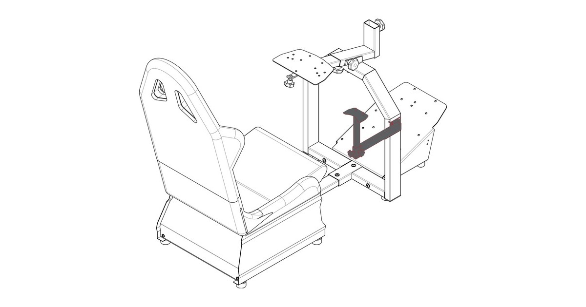 RaceRoom Schaltknauf Halter Thrustmaster TH8 RS, Halterung(schwarz)