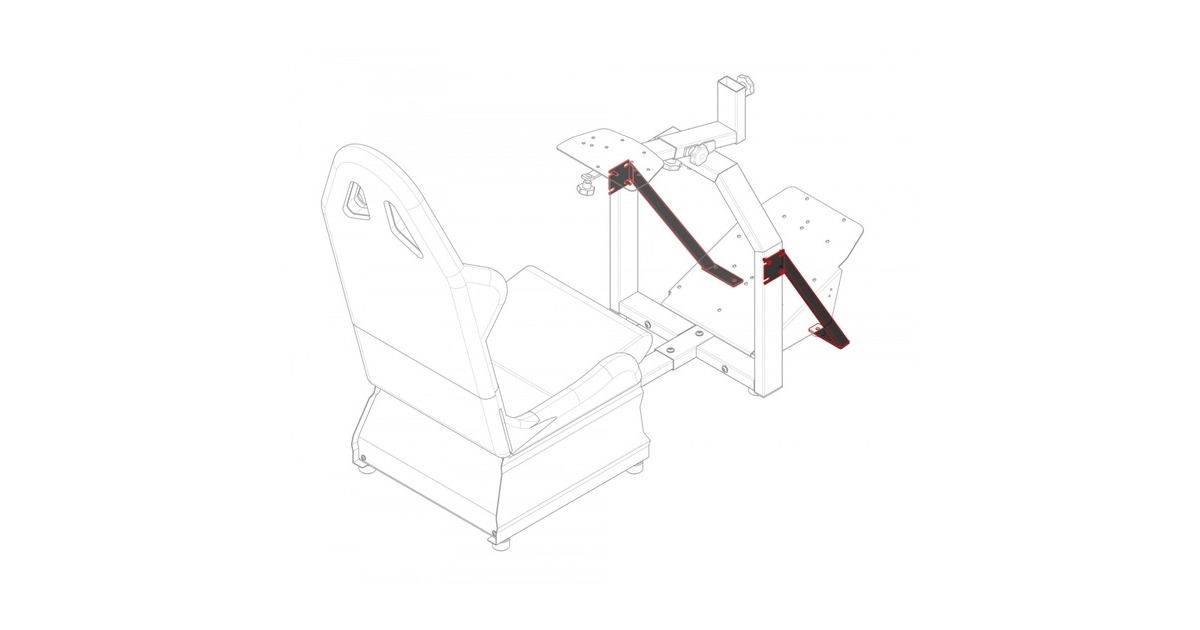 RaceRoom Versteifungsprofile für RR Home Simulator, Halterung(schwarz)