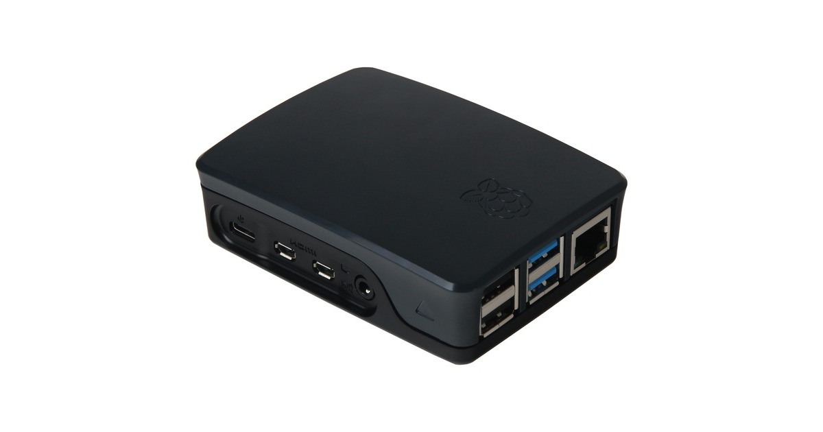 Raspberry Pi Foundation Gehäuse für Raspberry Pi 4 B(schwarz/grau)