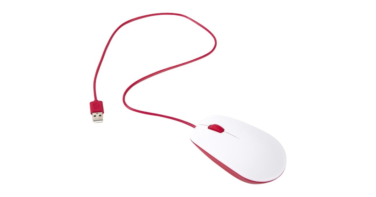 Raspberry Pi Foundation offizielle Raspberry Pi Maus(weiß/rot)