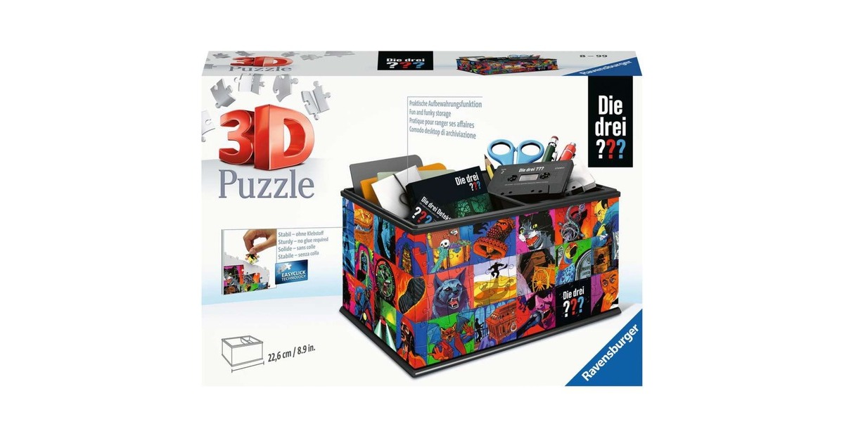Ravensburger 3D Puzzle Aufbewahrungsbox Die drei ???(mehrfarbig)
