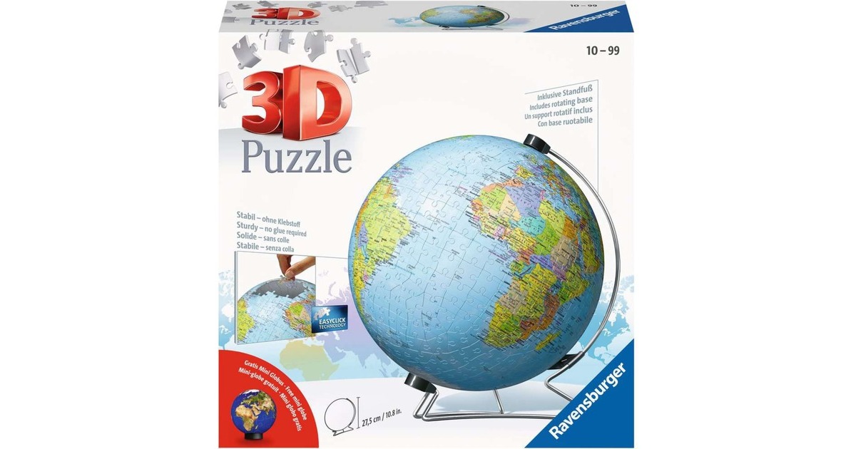 Ravensburger 3D Puzzle-Ball Globus in deutscher Sprache