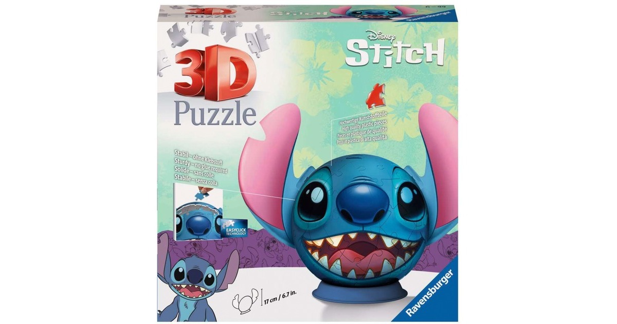 Ravensburger 3D Puzzle-Ball Stitch mit Ohren