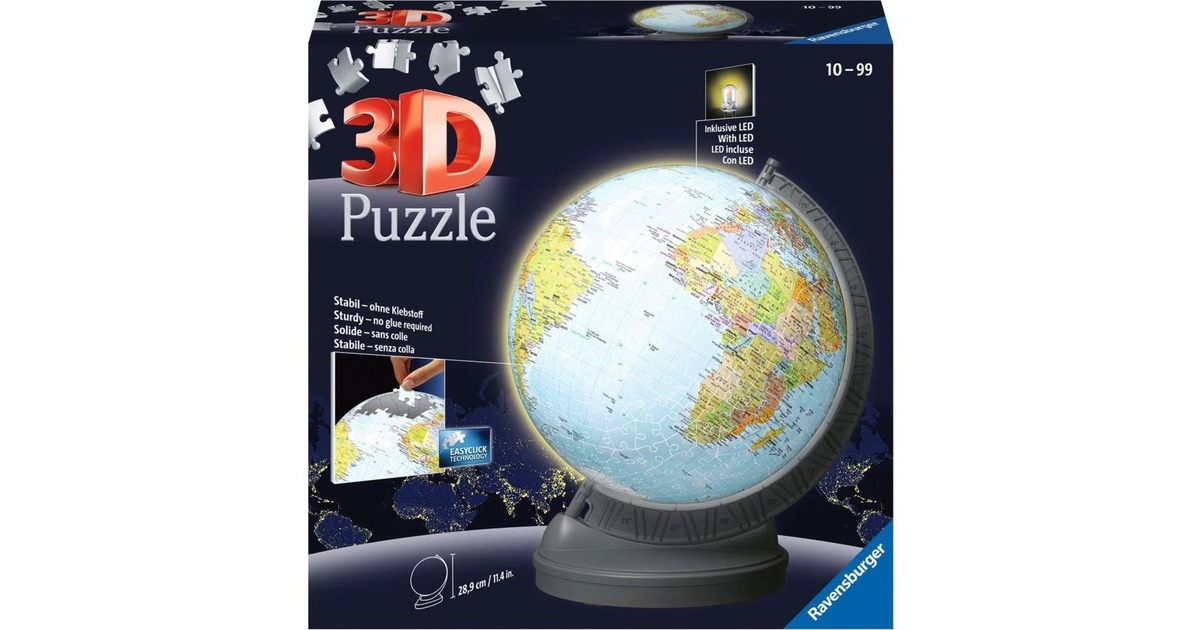 Ravensburger 3D Puzzle Globus mit Licht