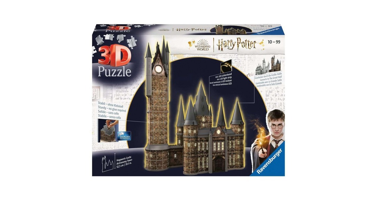 Ravensburger 3D Puzzle Harry Potter Hogwarts Schloss - Astronomieturm Night Edition
