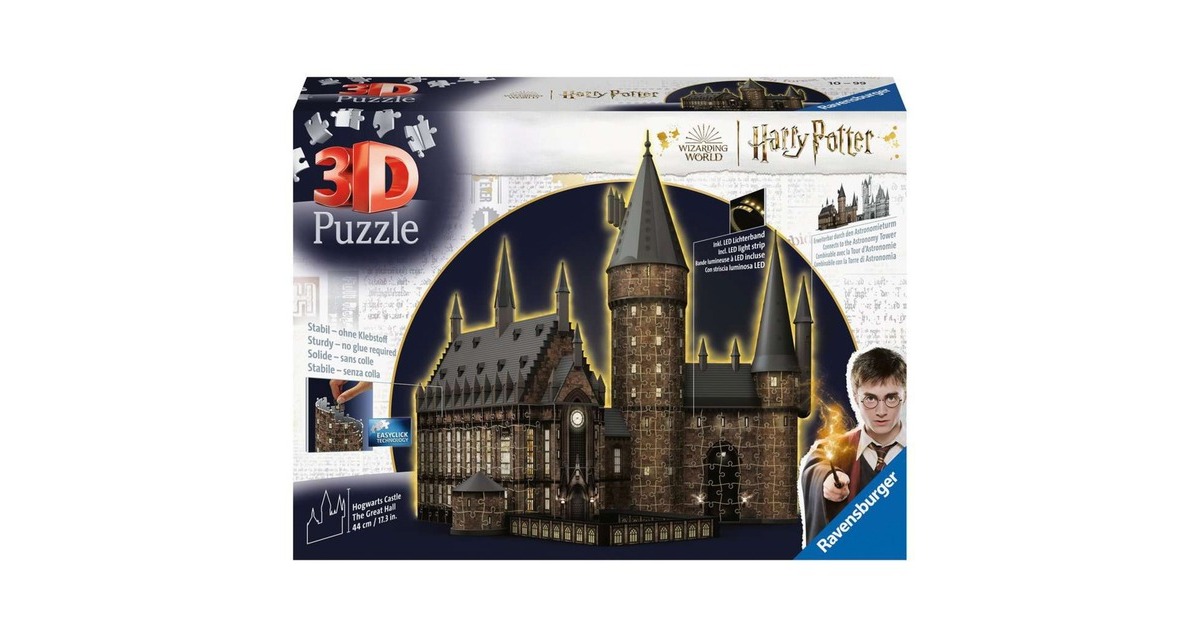 Ravensburger 3D Puzzle Hogwarts Schloss - Die Große Halle Night Edition