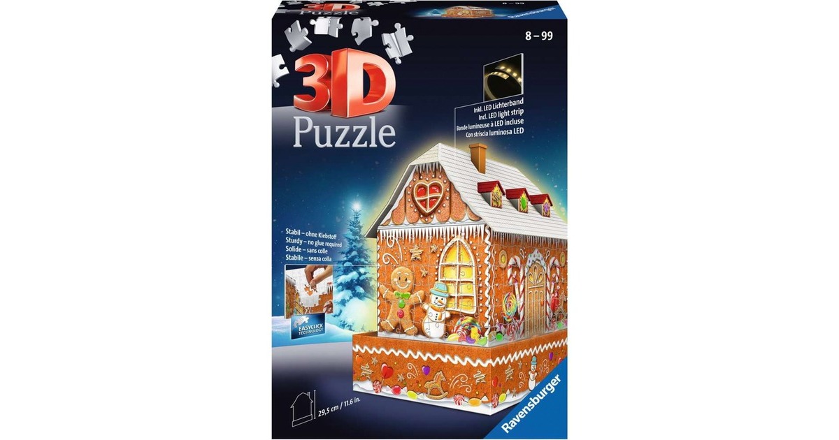 Ravensburger 3D Puzzle Lebkuchenhaus bei Nacht