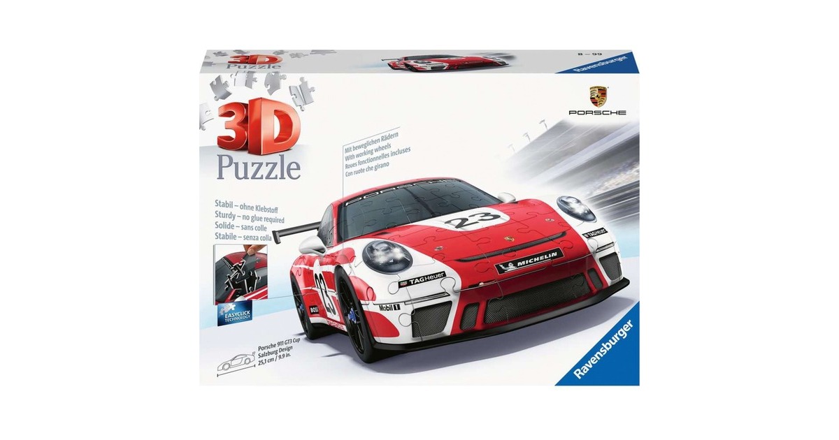 Ravensburger 3D Puzzle Porsche 911 GT3 Cup "Salzburg Design"(108 Teile)